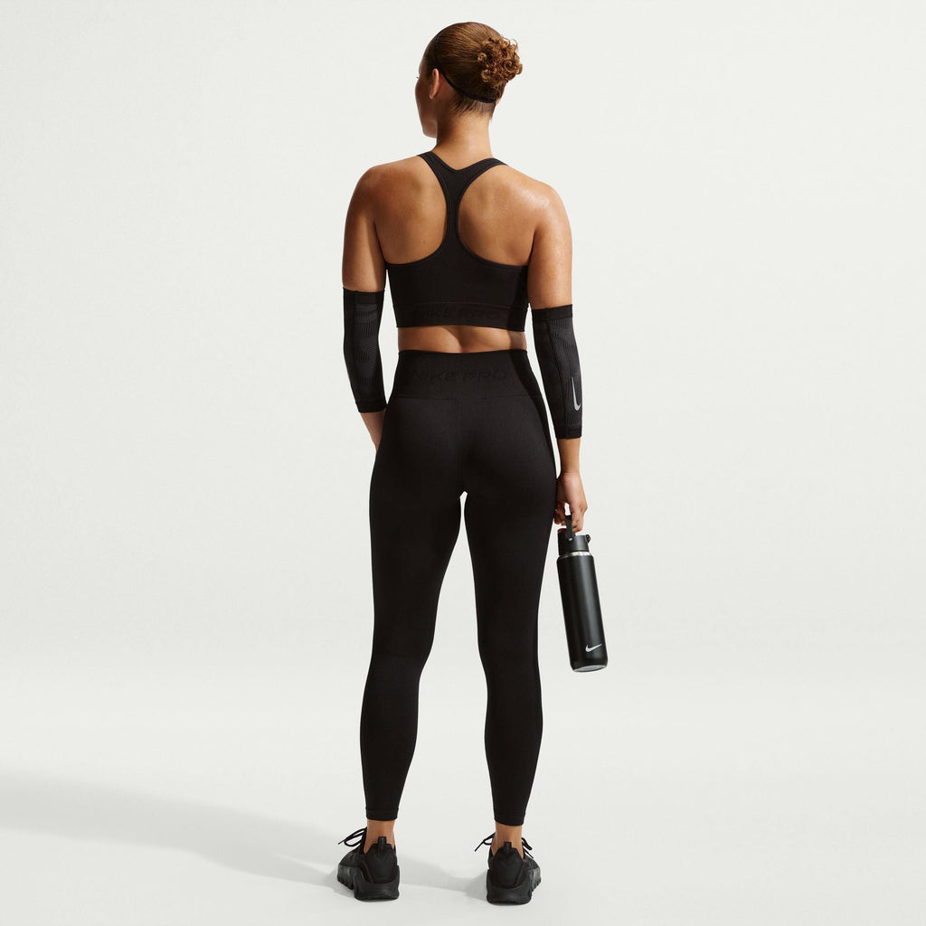 Nike Womens Pro Seamless Cropped Tank Top - Black