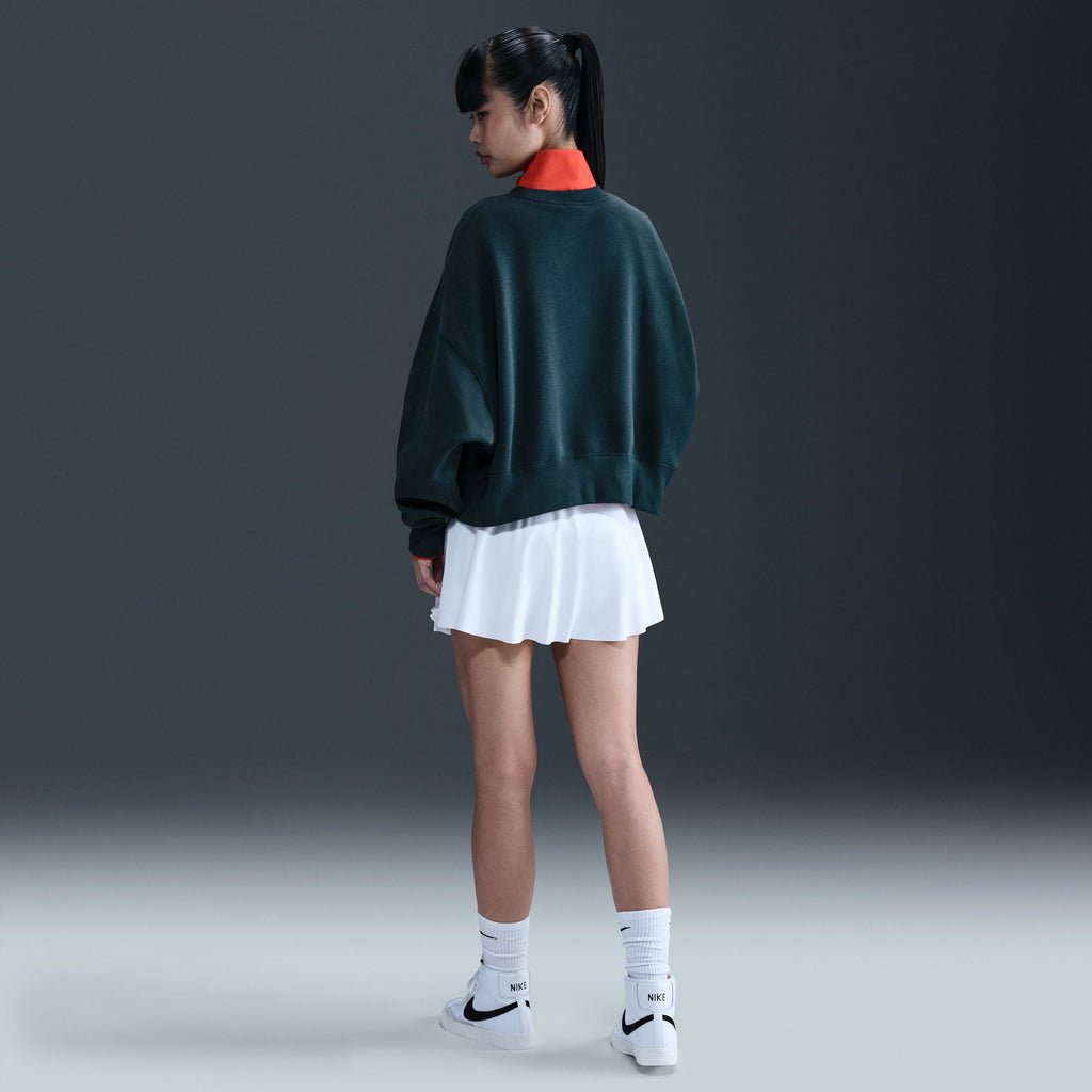 Nike Womens Phoenix Fleece Cropped Crewneck - Armory Navy