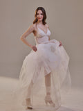 Bridal Petticoat with Corsage and Hard Net Tulle Underskirt  ,Wedding Crinoline with Petticoat Netting Fabric