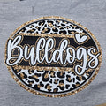 Bulldog shirt - sparkly black and gold design