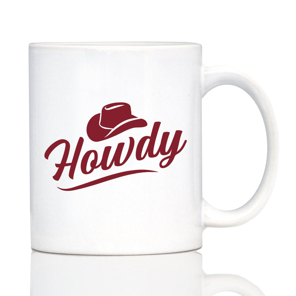 Howdy Coffee Mug Country Western Home Decor White Ceramic Coffee Cup