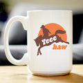 Yeehaw Coffee Mug Rodeo Party Decor & Western Home Decorations White Ceramic Coffee Cup