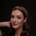 Rose Gold  Crystal Beaded Hairband