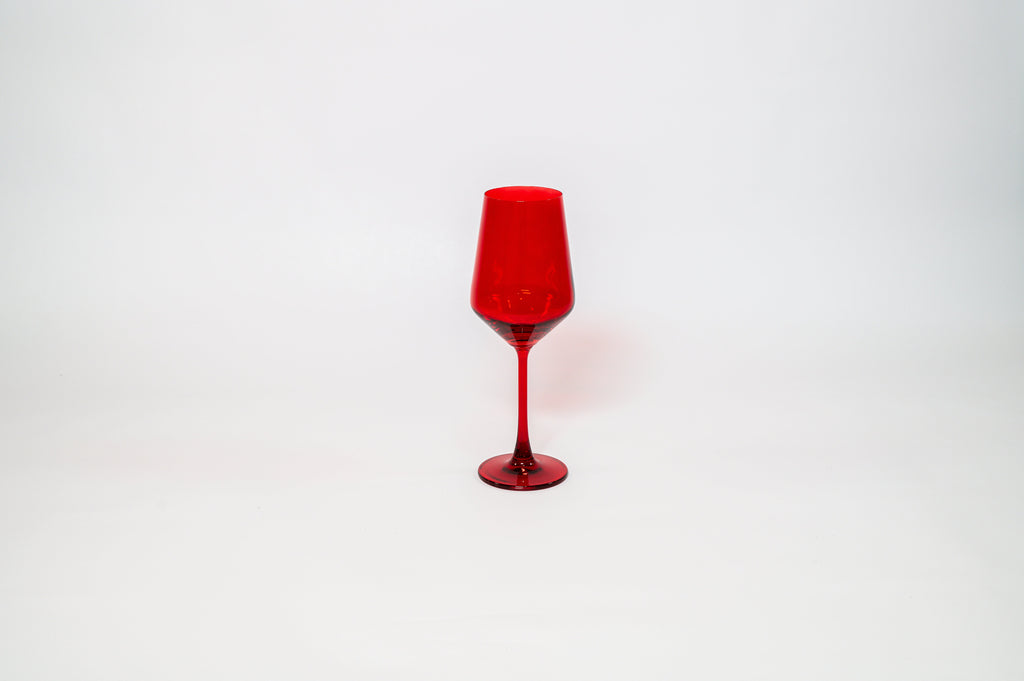 Cherry Red - Colored Wine Glass