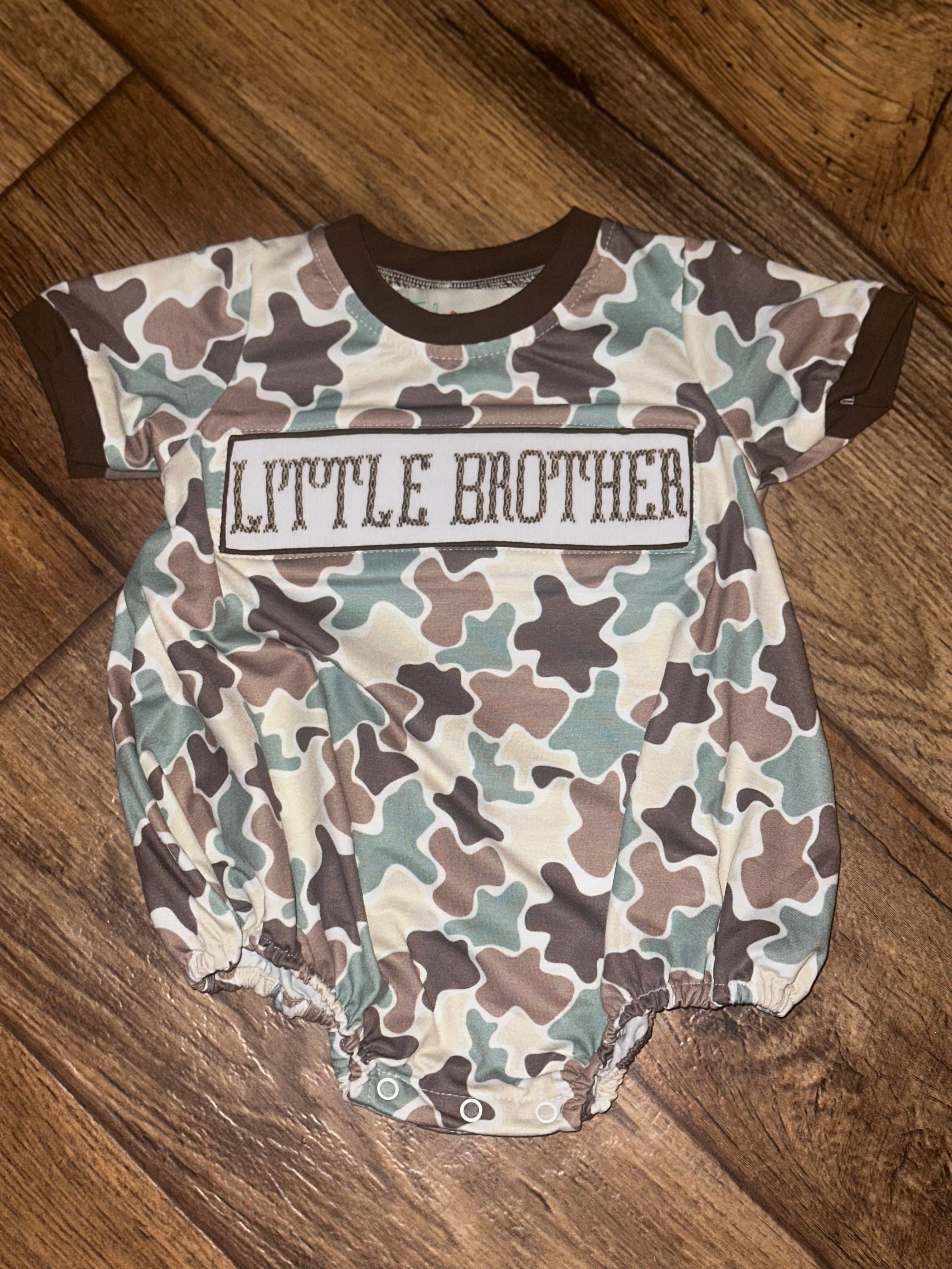Little Brother Camo Smock Bubble