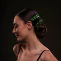 Elegant Green Crystal 2-Piece Hair Comb Set