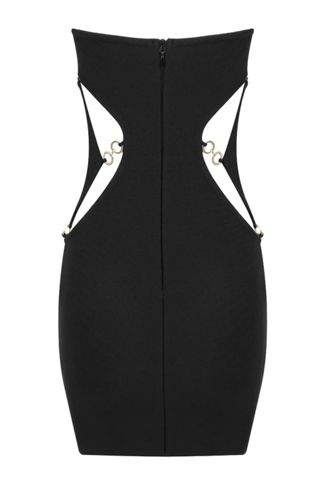 Jessica Bara Wesley Strapless Tube Gold Hardware Mini Dress