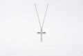 Radiant Faith Cross Necklace in Silver, Gold and Rose
