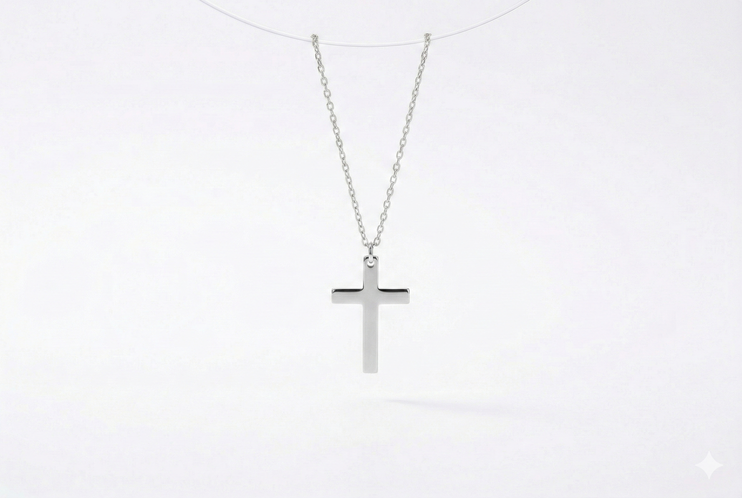 Radiant Faith Cross Necklace in Silver, Gold and Rose