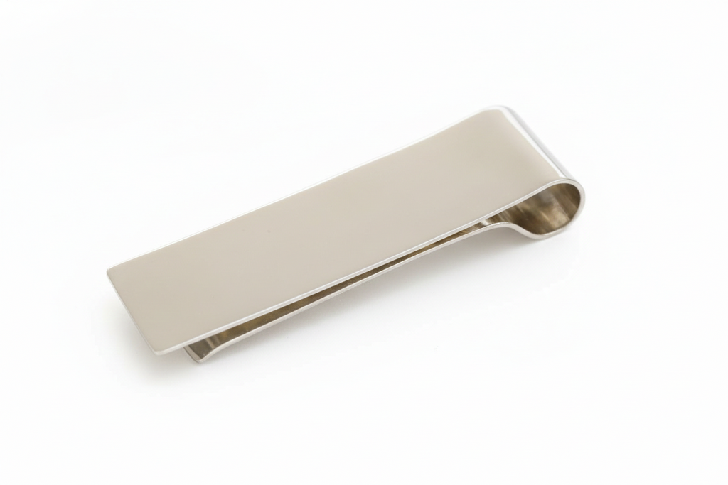 Personalized Sterling Silver Money Clip - Engraved Cash Holder