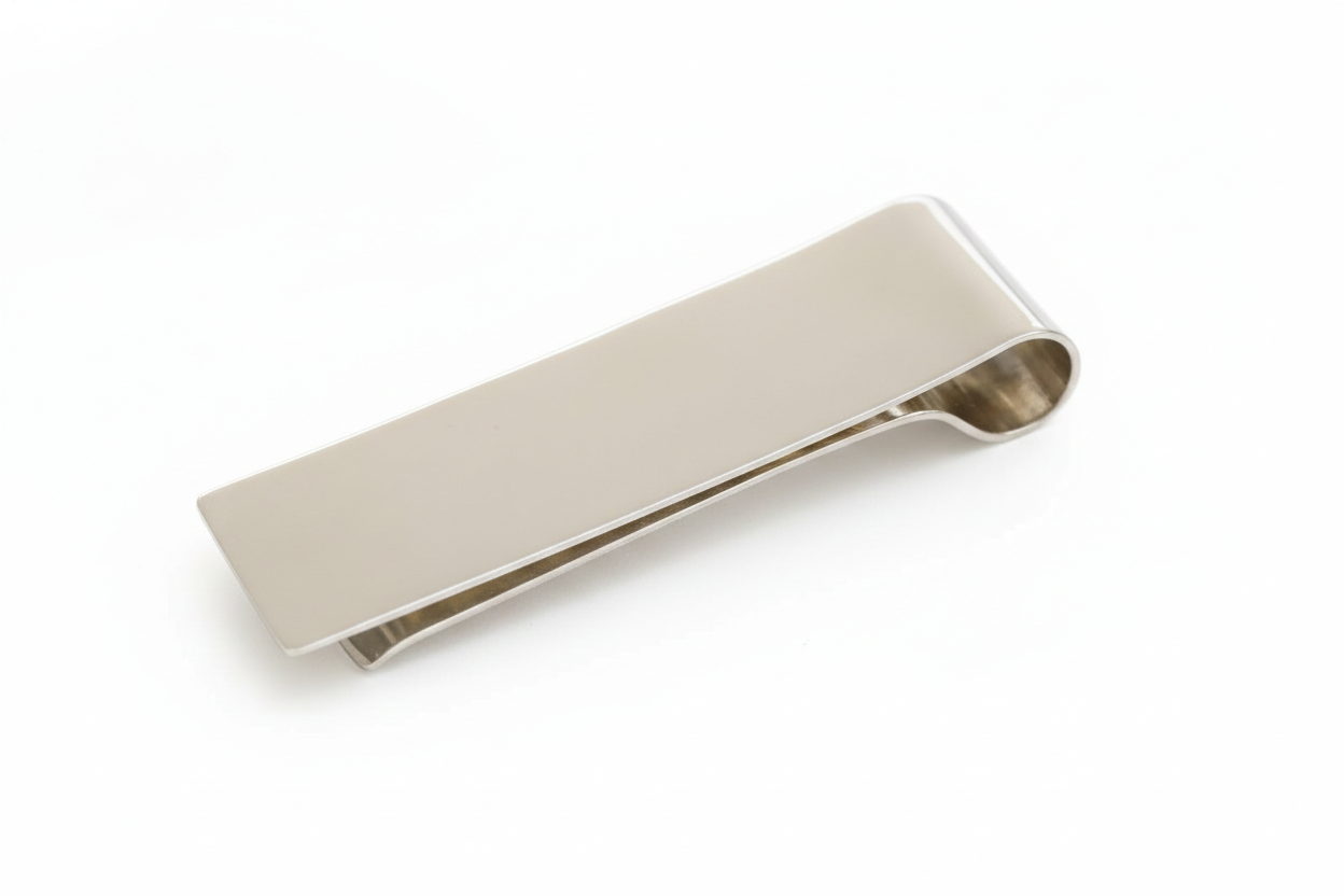 Personalized Sterling Silver Money Clip - Engraved Cash Holder