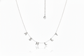 Personalized Bubble Letter Name Necklace in 925 Sterling Silver