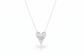Actual Handwriting Engraving Heartfelt Grace Minimalist Heart Necklace in  925 Sterling Silver