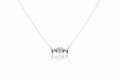 Sterling Silver Mom Necklace with Sparkling Diamond Heart