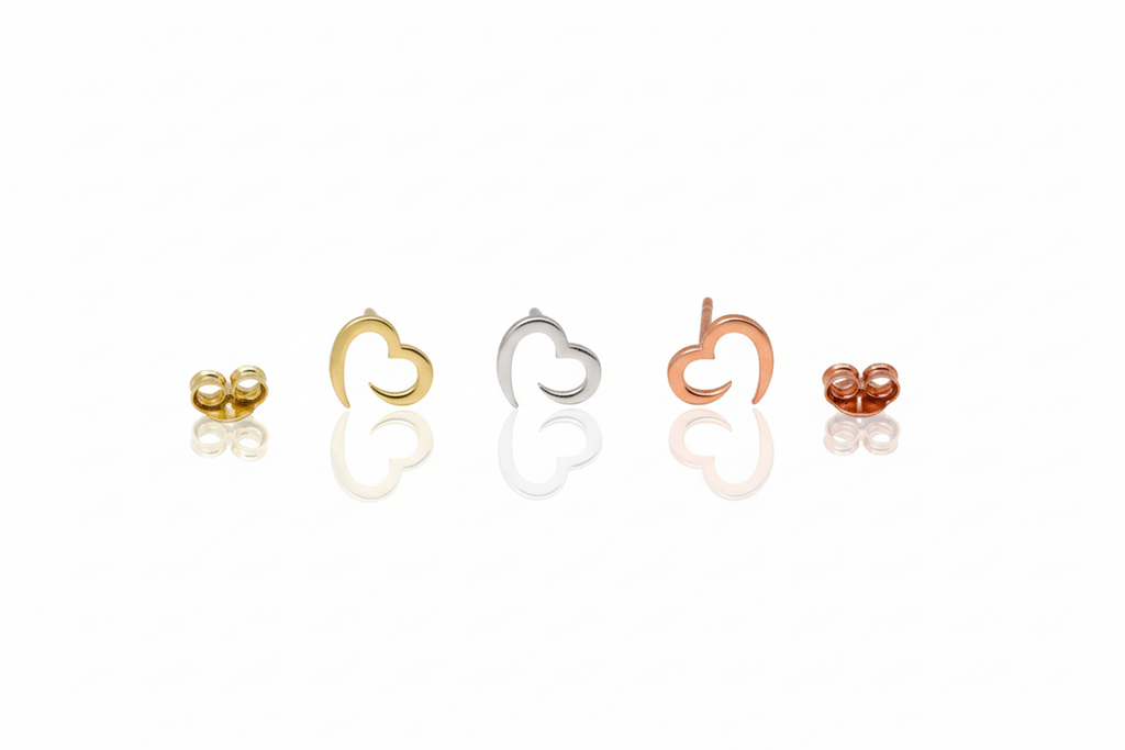 Heartfelt Sterling Silver Heart Studs - Hypoallergenic Elegance