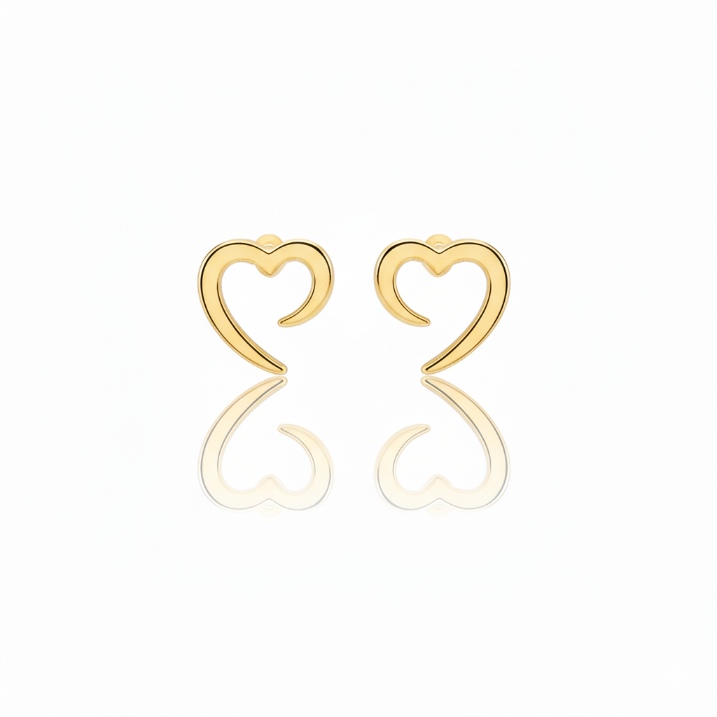 Heartfelt Sterling Silver Heart Studs - Hypoallergenic Elegance