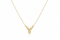 Sterling Silver Deer Origami Necklace - Chic Geometric Pendant for Nature Lovers