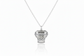 Personalized Sterling Silver Football Jersey Necklace