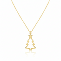 Sparkle & Shine Sterling Silver Christmas Tree Necklace