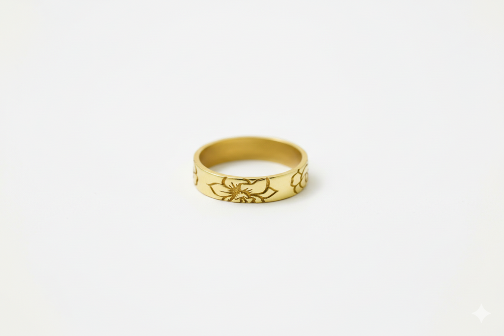 Custom Birth Flower Ring | Personalized Sterling Silver Jewelry