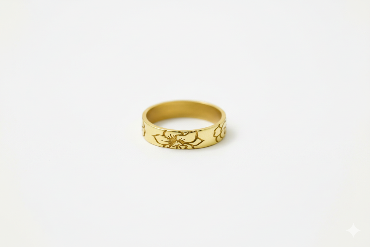 Custom Birth Flower Ring | Personalized Sterling Silver Jewelry