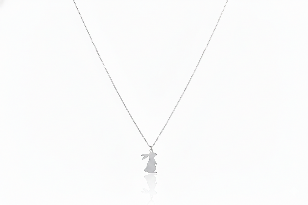 925 Sterling Silver Bunny Necklace