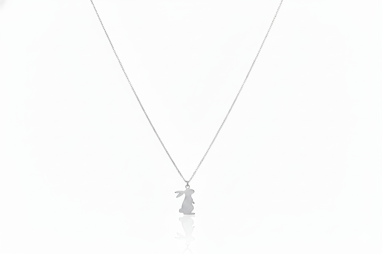 925 Sterling Silver Bunny Necklace