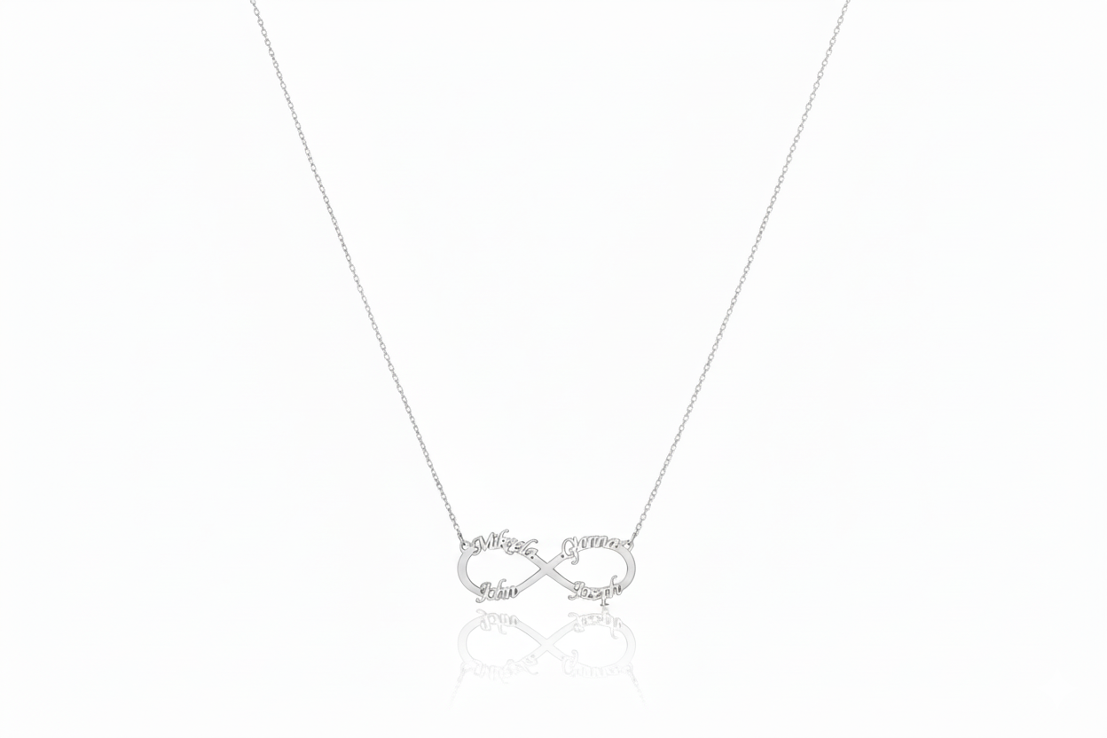 Infinity Name Necklace by SilverGoldandRose