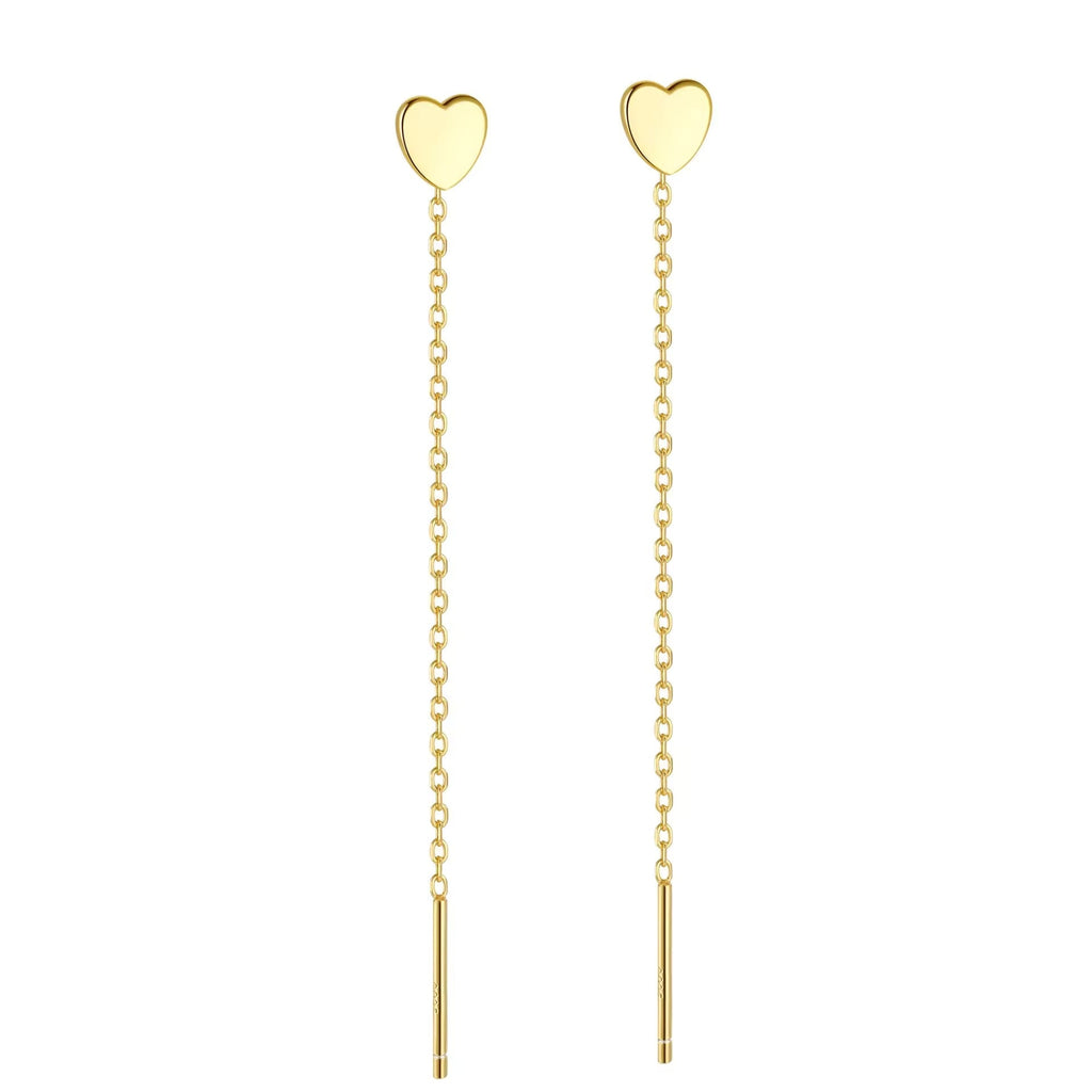 Grace Polished Heart Long thread Earring