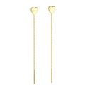 Grace Polished Heart Long thread Earring