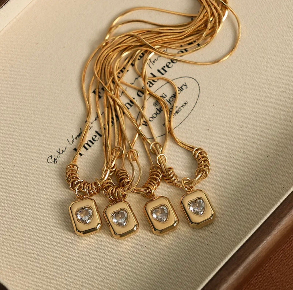 Heart Tag Necklace - Love