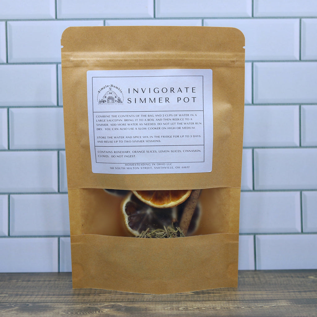 Invigorate Simmer Pot Kit Simmering Potpourri Rosemary, Lemon