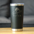 Frequent Flyer Insulated Coffee Tumbler with Sliding Lid Fly Fishing Accessories and Gifts 20oz Stainless Steel Tumbler