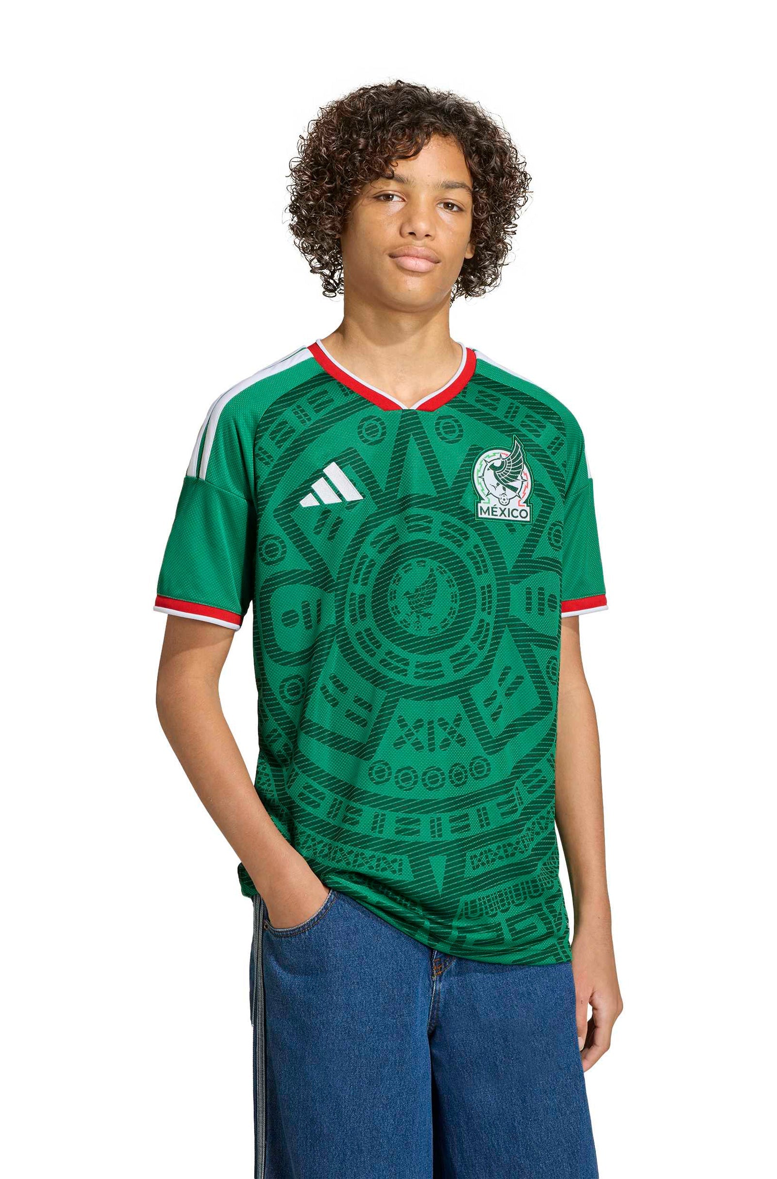 Adidas Kids Mexico 26 Home Kids Jersey - Green