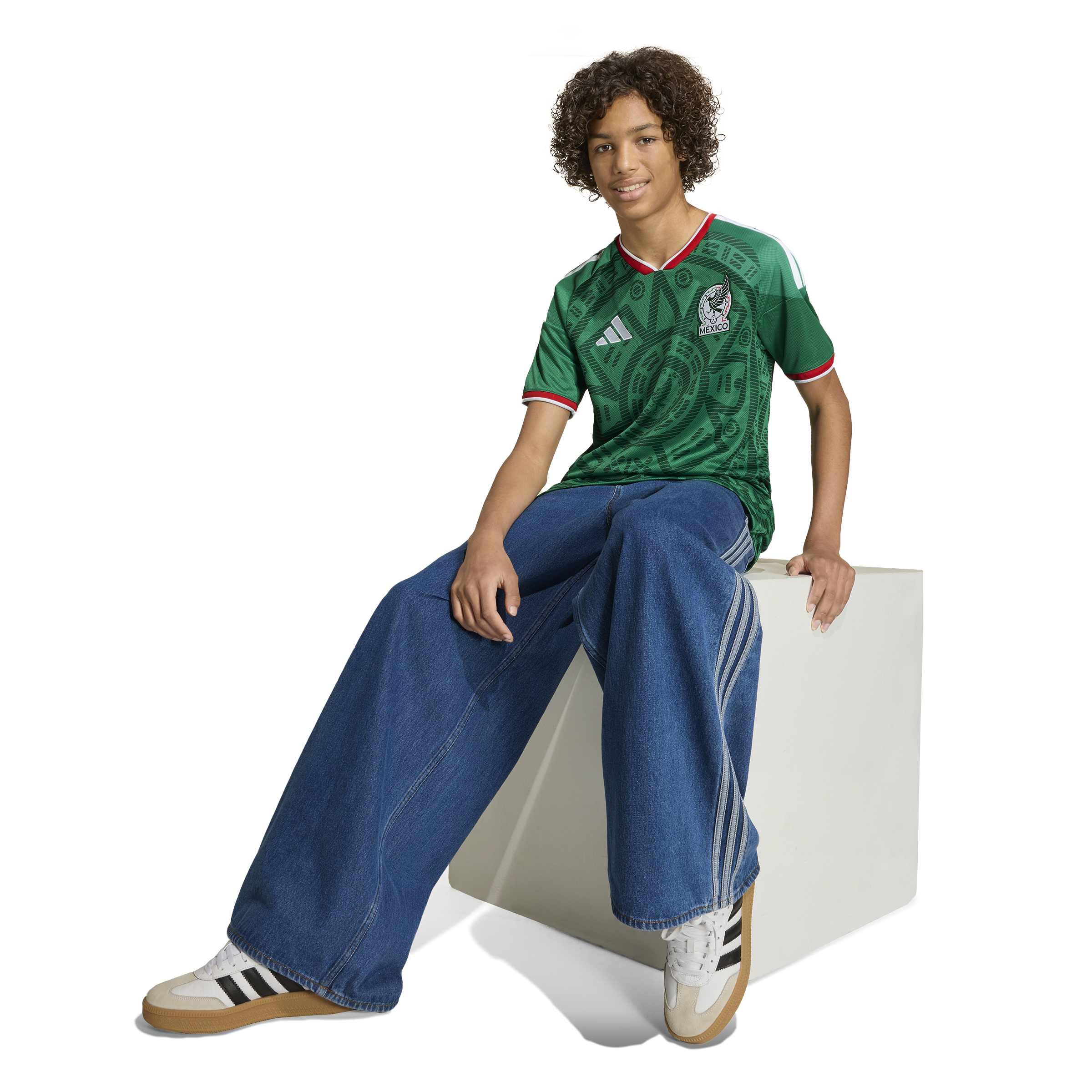 Adidas Kids Mexico 26 Home Kids Jersey - Green