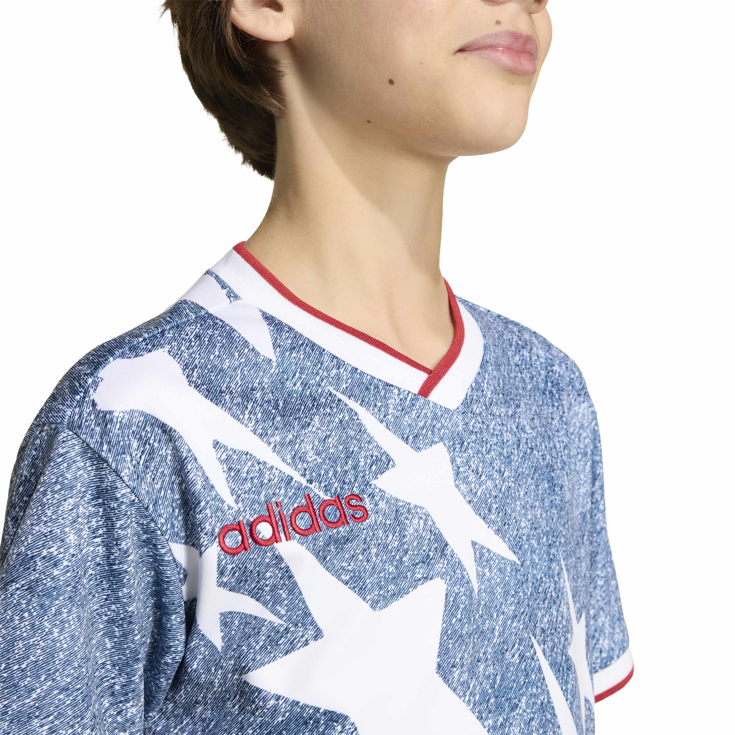 Adidas Kids Denim Graphic Jersey - Blue