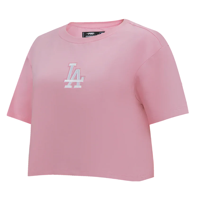 Pro Standard Womens LA Dodgers Wingspan Boxy Tee  - Pink