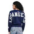 Pro Standard Womens LA Dodgers Cropped Wingspan Crewneck - Midnight Navy