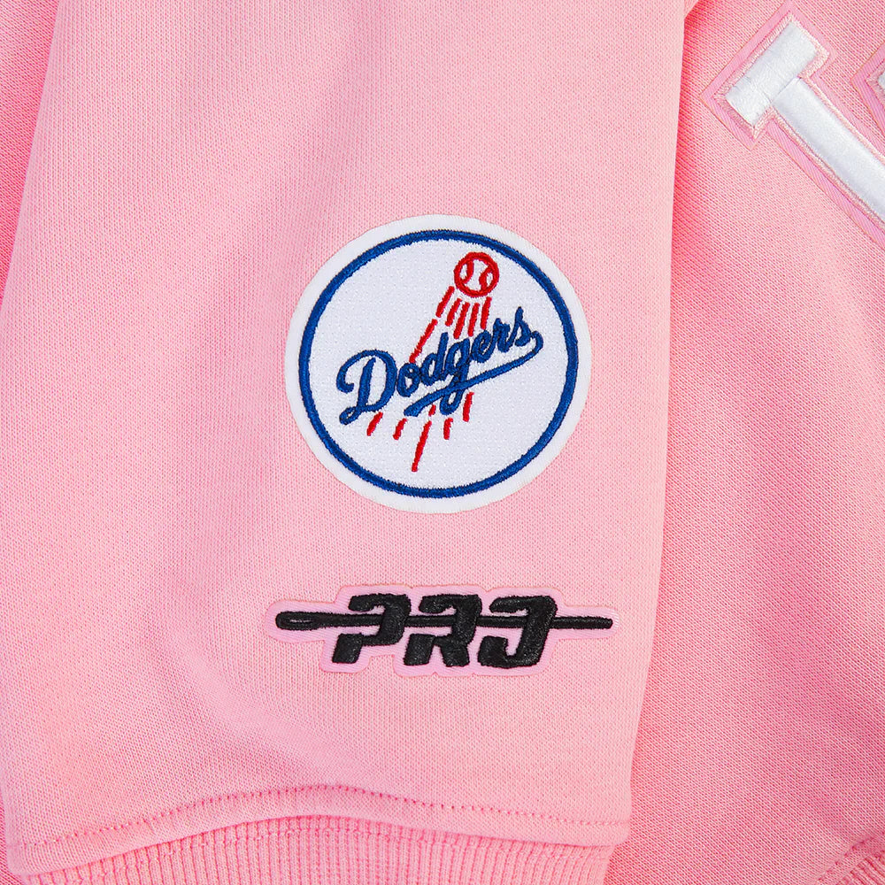 Pro Standard Womens LA Dodgers Cropped Wingspan Crewneck - Pink