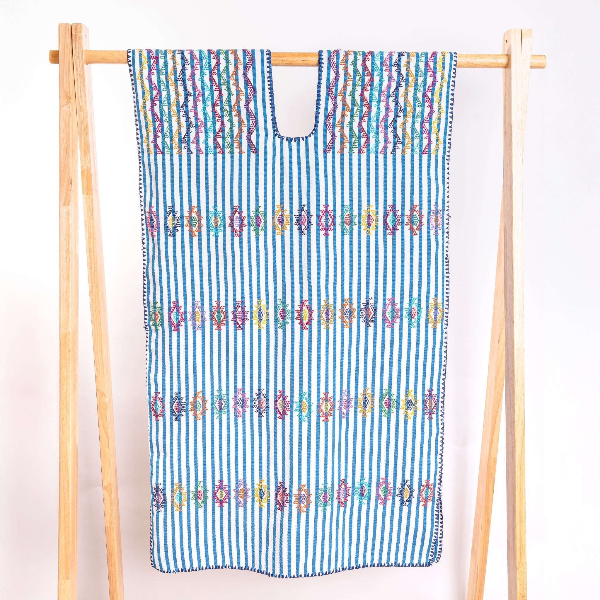 Blue Striped Huipil