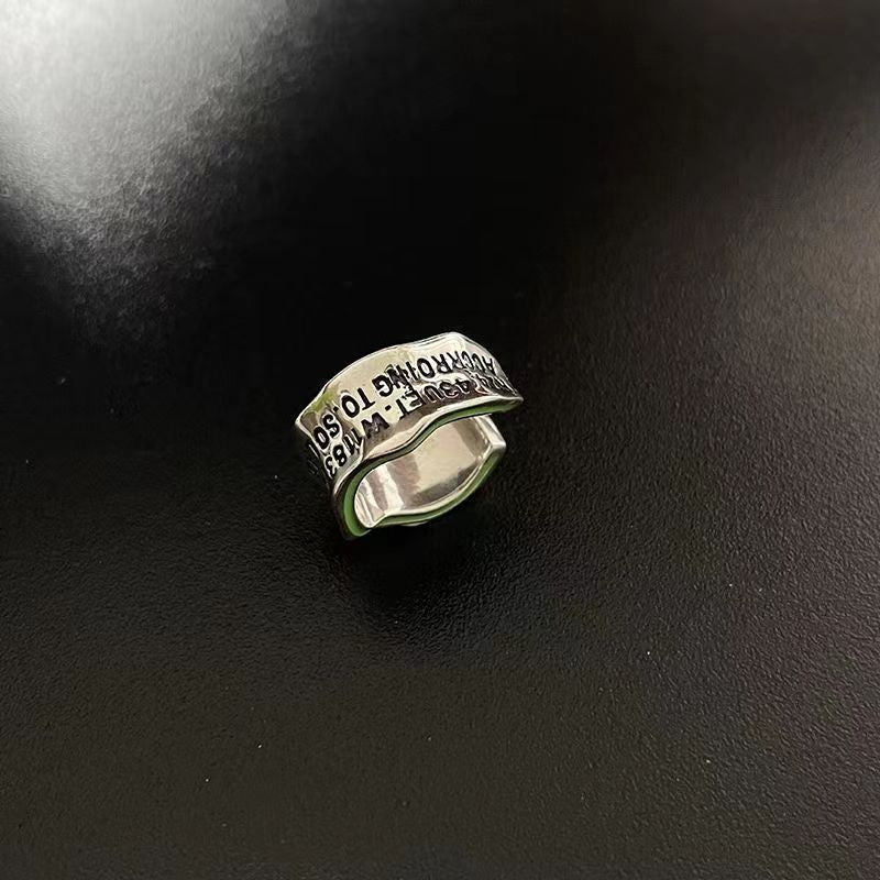 Women's Green Letters Wavy Edge Without Pierced Ears High-grade Ear Clip