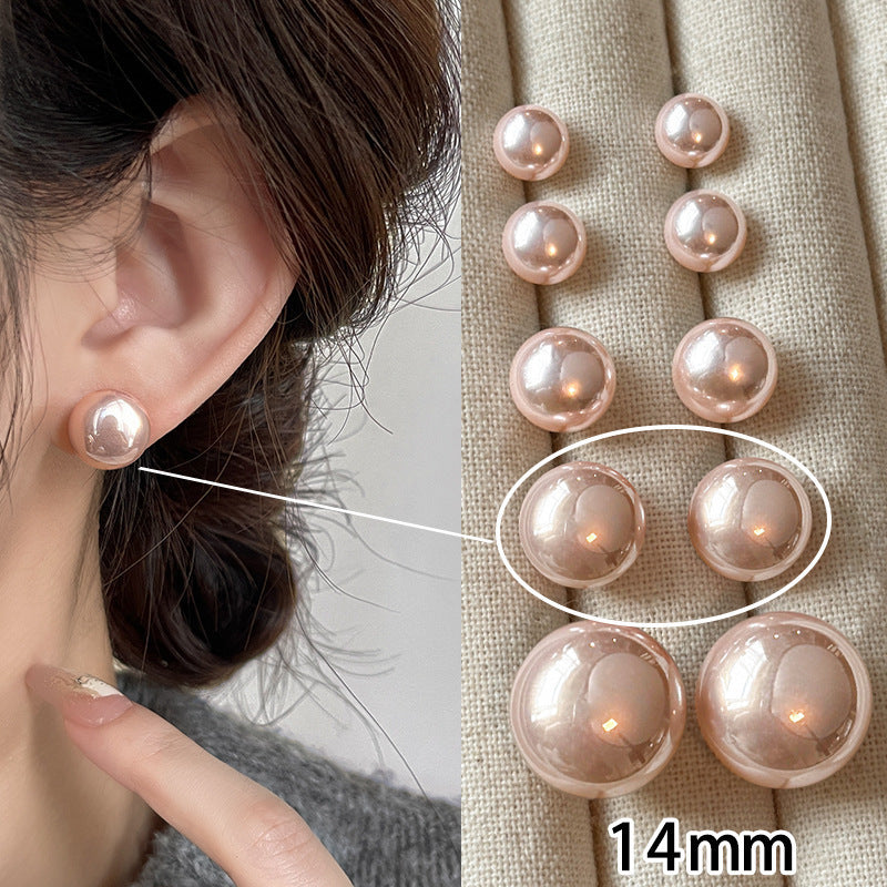 Women's Double Pad Pearl High-grade Big Elegant Ear Clip