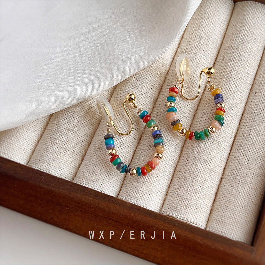 Beaded Mosquito Coil Bohemian Style Design High Rings