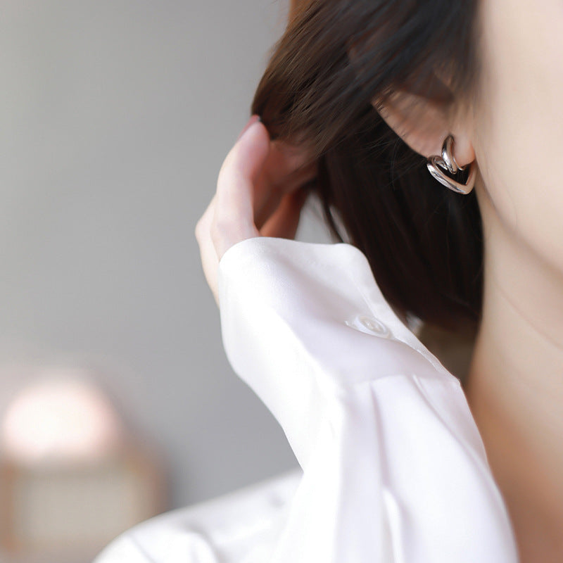 Women's Without Pierced Ears Frosty Style Gold Niche Design Ear Clip