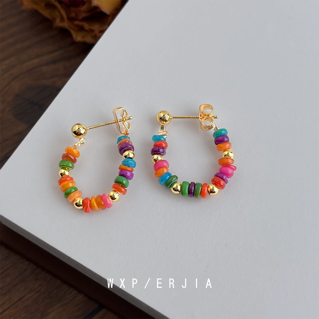 Beaded Mosquito Coil Bohemian Style Design High Rings