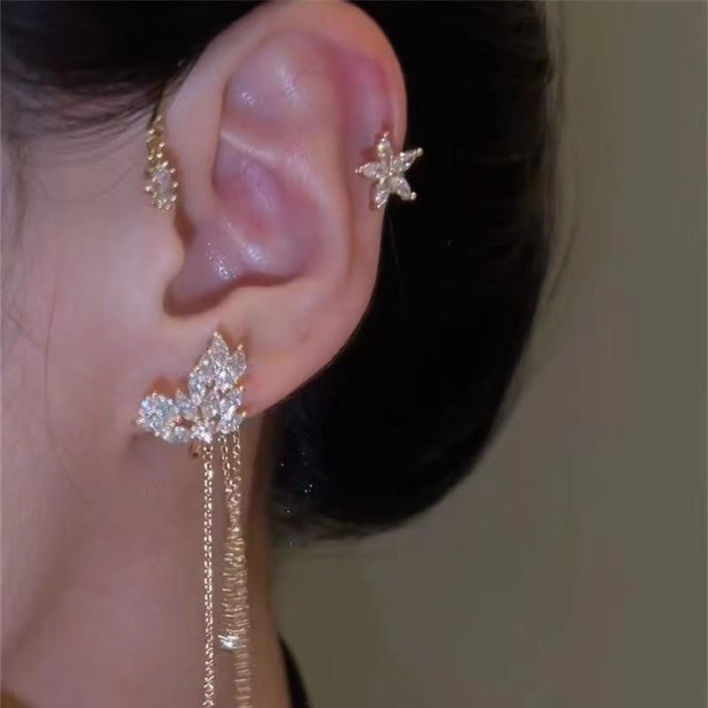 Women's Double Pad Pearl High-grade Big Elegant Ear Clip