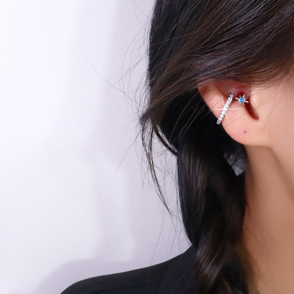 Embedded Star Without Pierced Female Temperament Personality Shining Starry Super Earrings
