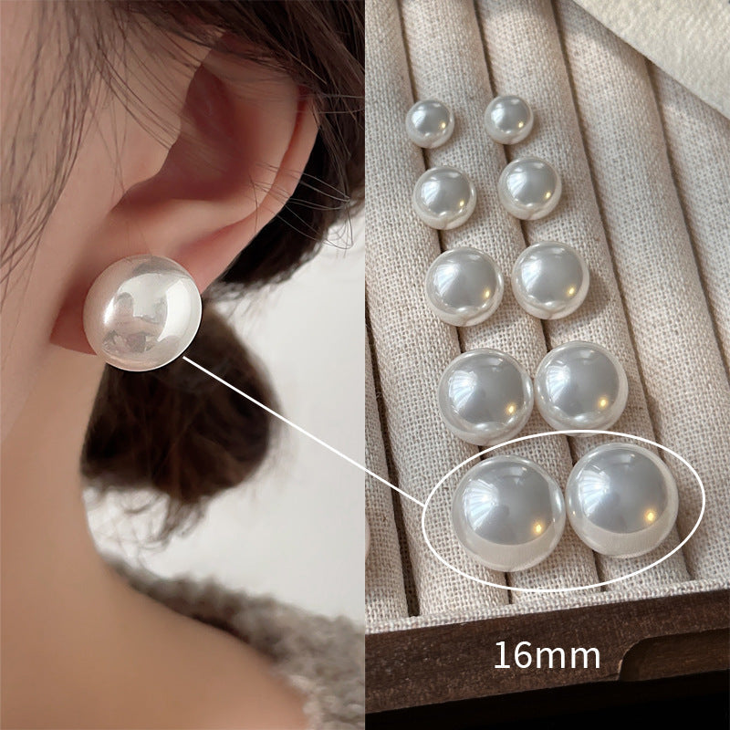 Women's Double Pad Pearl High-grade Big Elegant Ear Clip
