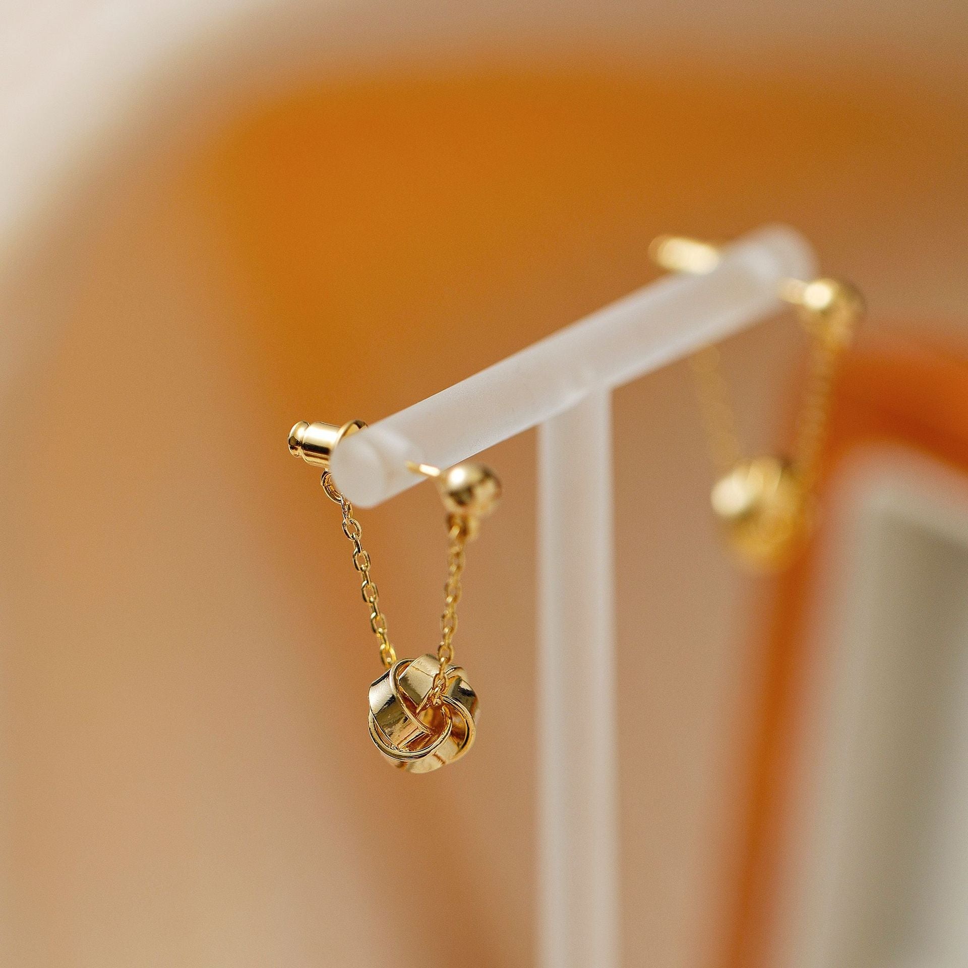 The Pumpkin Carriage French Gold Small Mosquito Coil Earrings