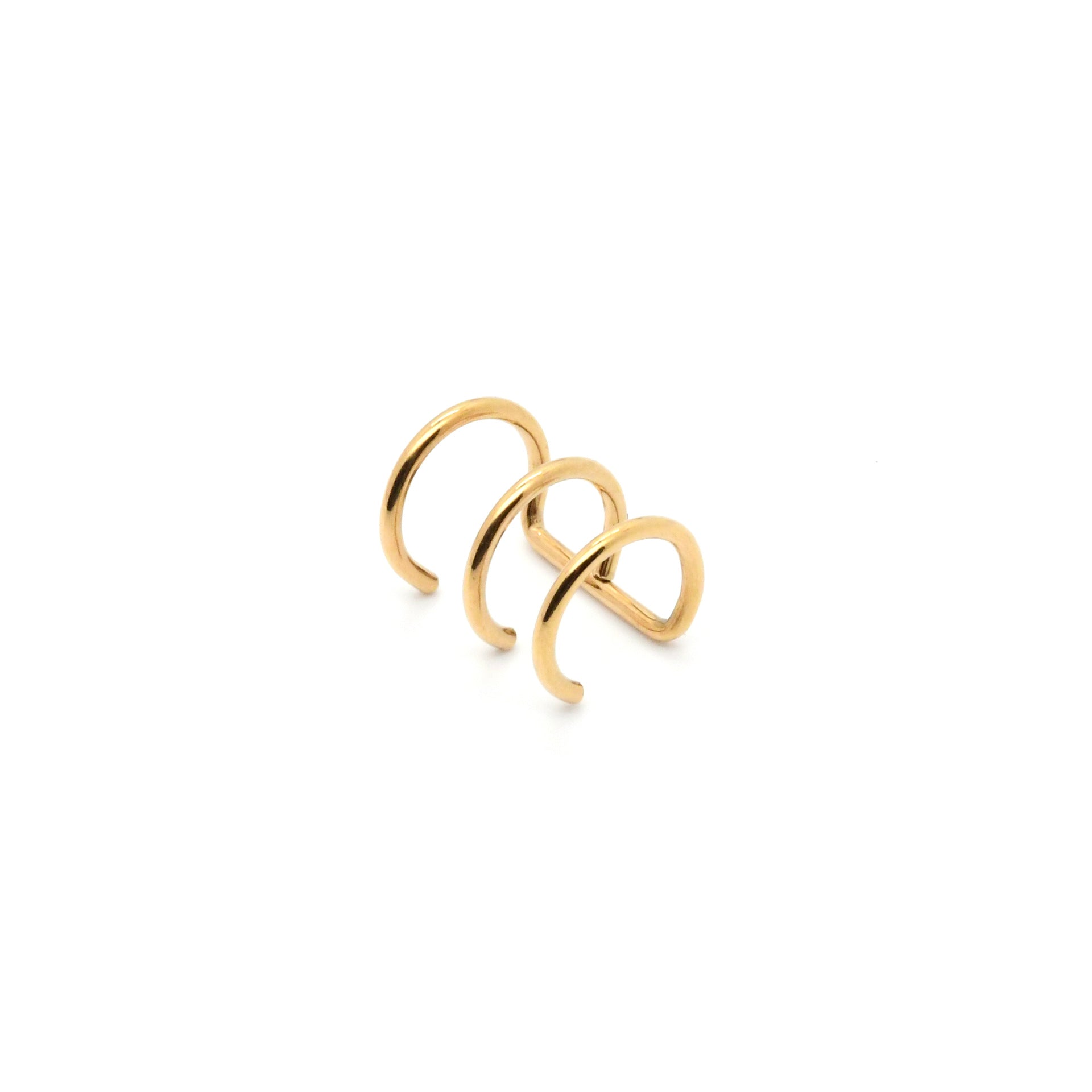 Stainless Steel Three-ring Bone Human Body Piercing Ear Clip